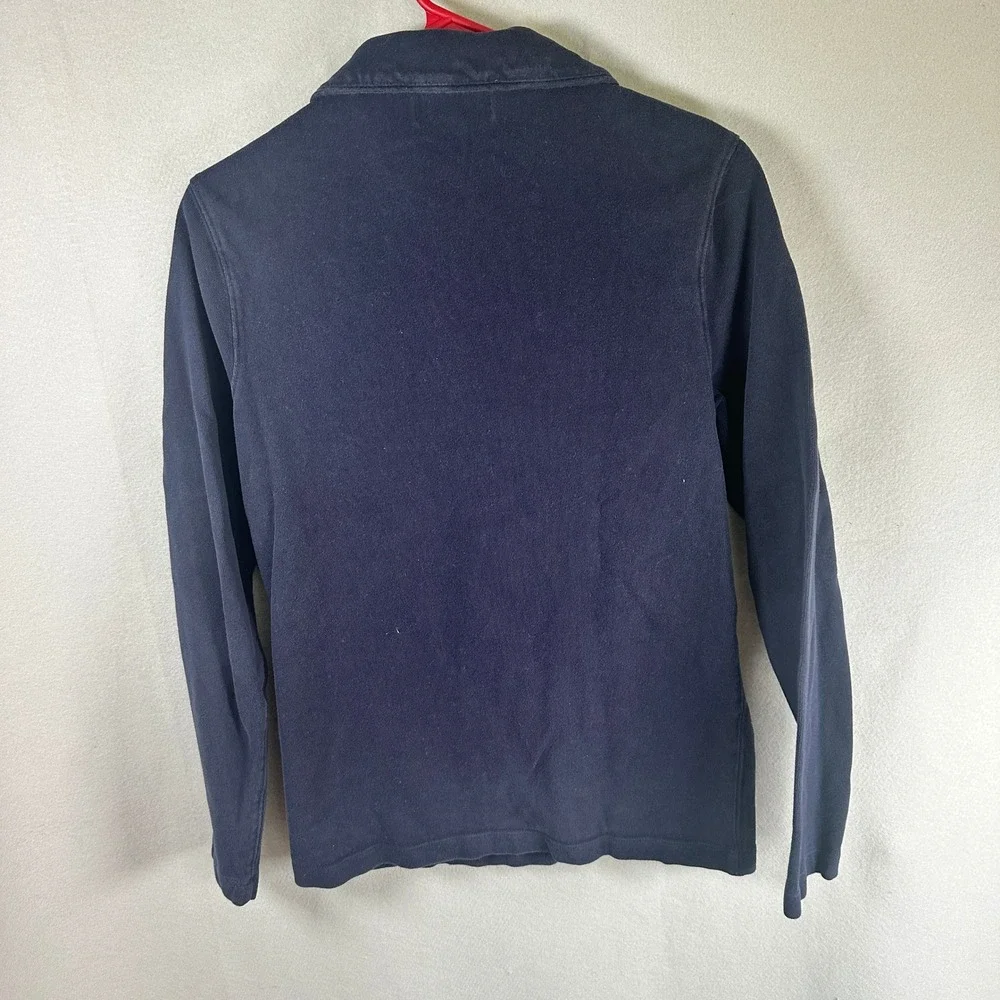 J. Crew Mens XS Navy Blue Quarter-Zip Pullover Sweater H1340 Cotton Preppy